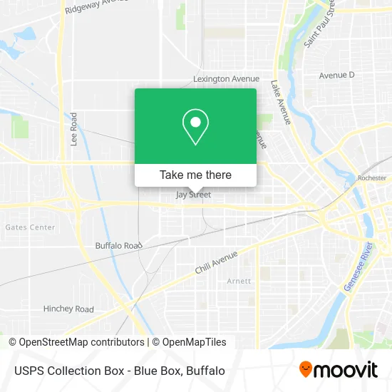 Mapa de USPS Collection Box - Blue Box