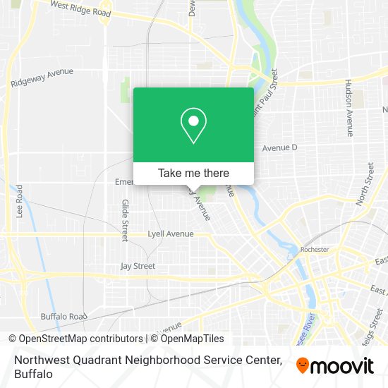Northwest Quadrant Neighborhood Service Center map