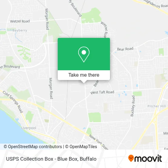 USPS Collection Box - Blue Box map