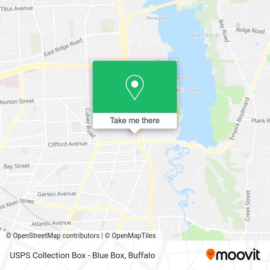 Mapa de USPS Collection Box - Blue Box