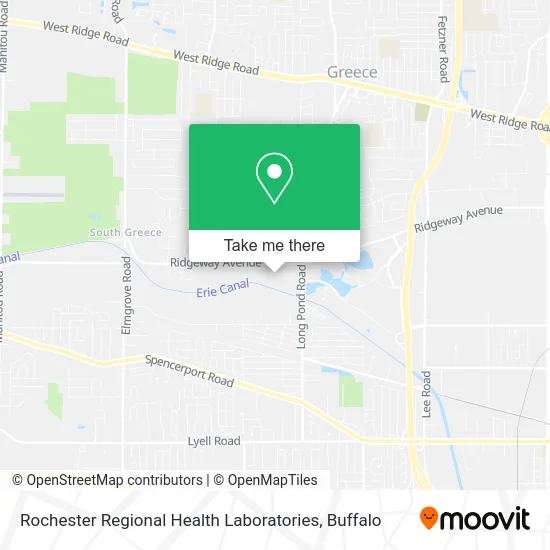 Mapa de Rochester Regional Health Laboratories
