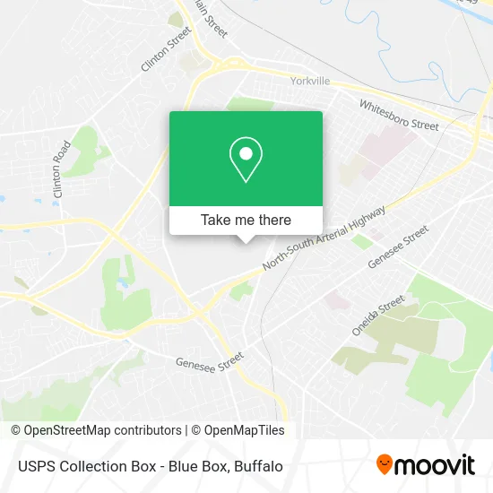 USPS Collection Box - Blue Box map