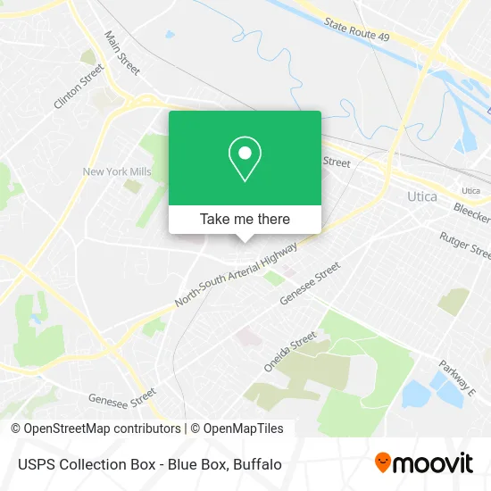 USPS Collection Box - Blue Box map