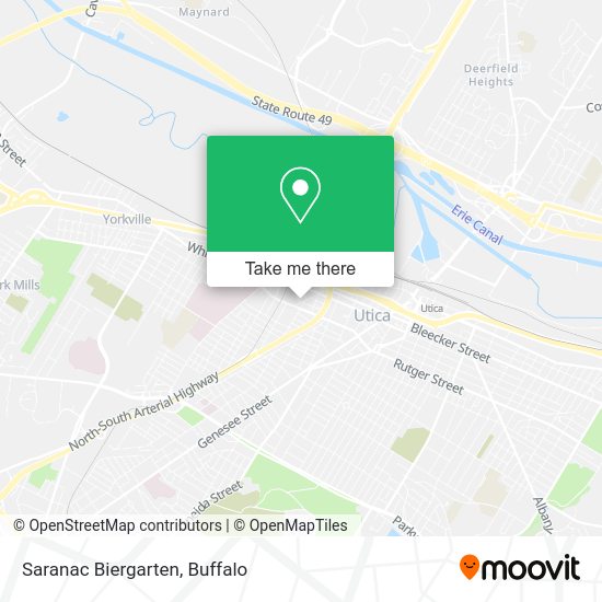 Mapa de Saranac Biergarten