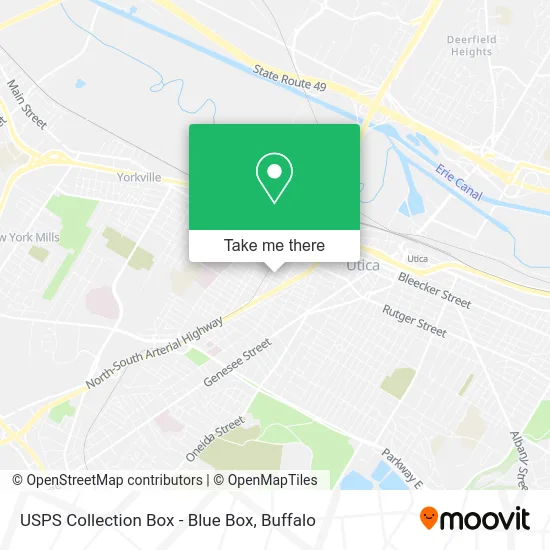 USPS Collection Box - Blue Box map