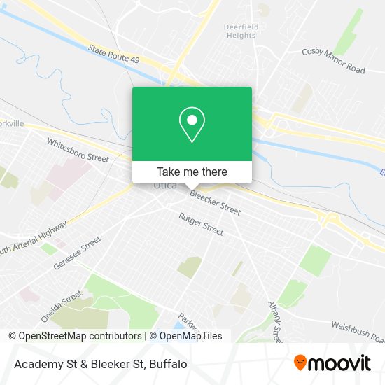 Academy St & Bleeker St map