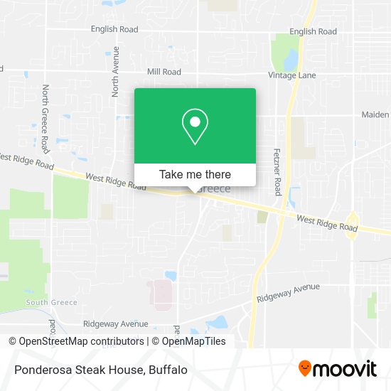 Ponderosa Steak House map