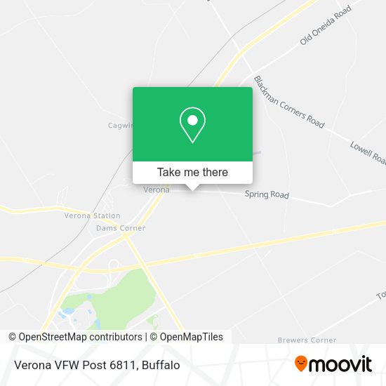 Verona VFW Post 6811 map