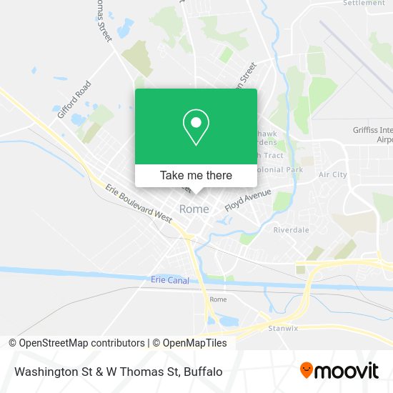 Washington St & W Thomas St map