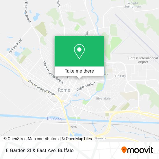 E Garden St & East Ave map