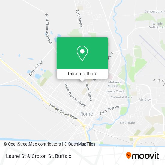 Laurel St & Croton St map