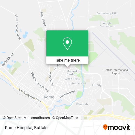 Mapa de Rome Hospital