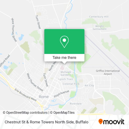 Chestnut St & Rome Towers North Side map