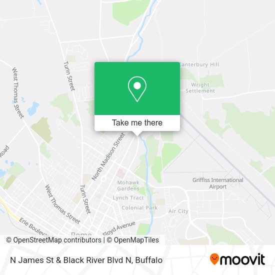 N James St & Black River Blvd N map