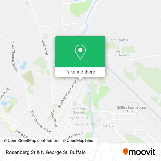 Rosenberg St & N George St map