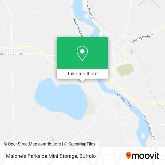 Malone's Parkside Mini-Storage map