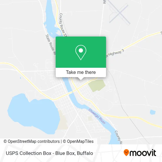 USPS Collection Box - Blue Box map