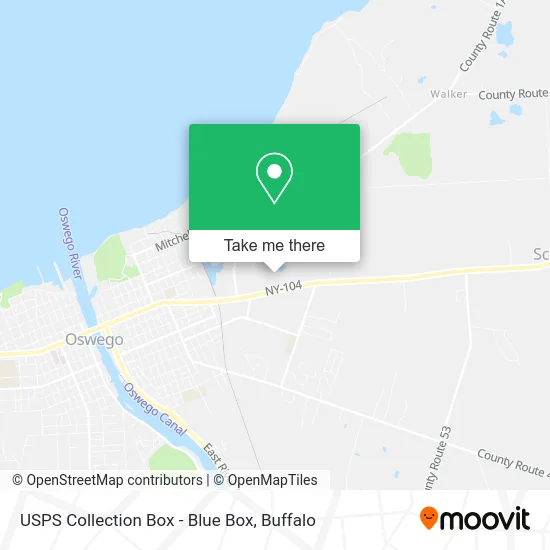 USPS Collection Box - Blue Box map