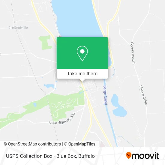 USPS Collection Box - Blue Box map