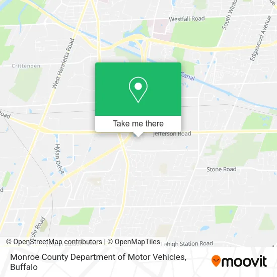 Mapa de Monroe County Department of Motor Vehicles