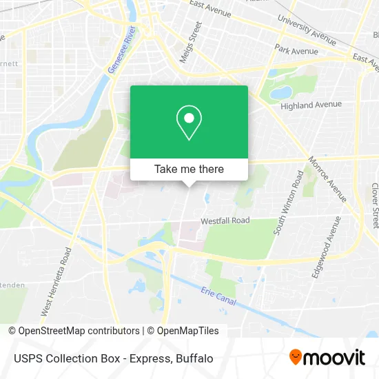 USPS Collection Box - Express map