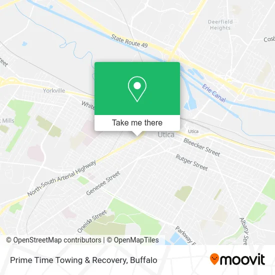 Prime Time Towing & Recovery map