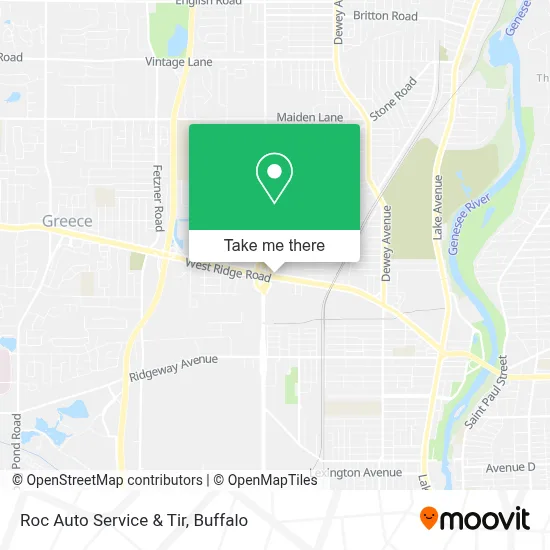 Roc Auto Service & Tir map