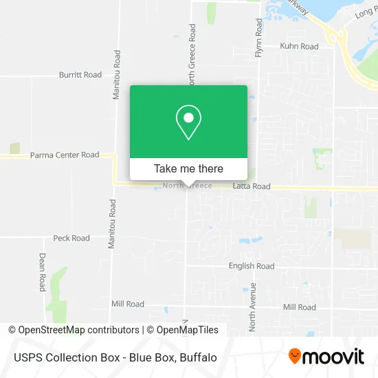 USPS Collection Box - Blue Box map