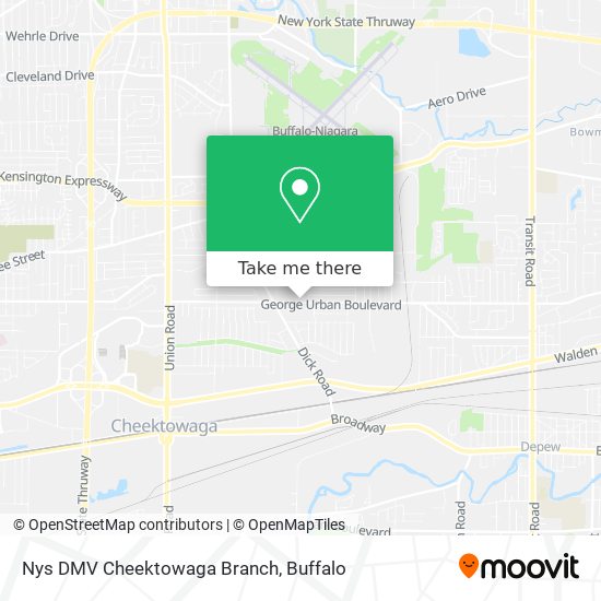 Nys DMV Cheektowaga Branch map