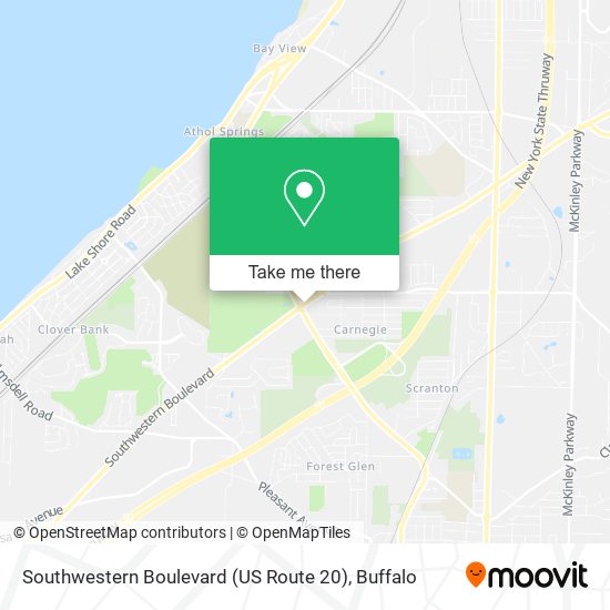 Mapa de Southwestern Boulevard (US Route 20)