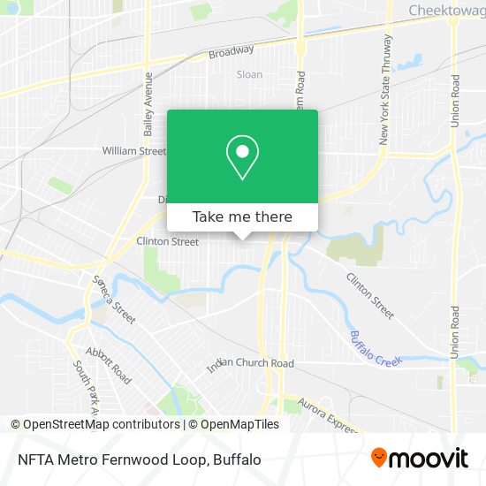 NFTA Metro Fernwood Loop map