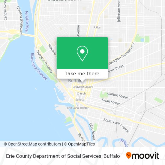 Mapa de Erie County Department of Social Services