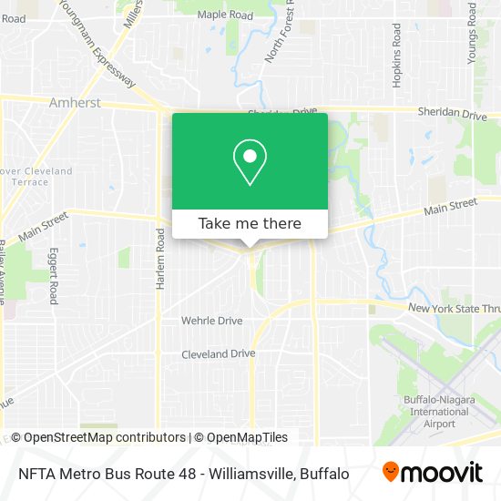 NFTA Metro Bus Route 48 - Williamsville map