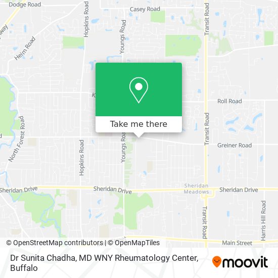 Dr Sunita Chadha, MD WNY Rheumatology Center map