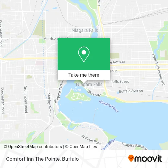 Comfort Inn The Pointe map