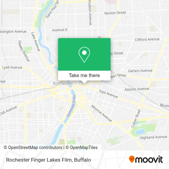 Rochester Finger Lakes Film map