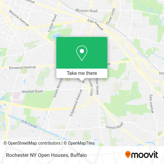 Rochester NY Open Houses map