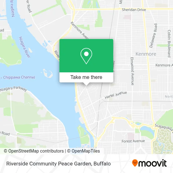 Riverside Community Peace Garden map