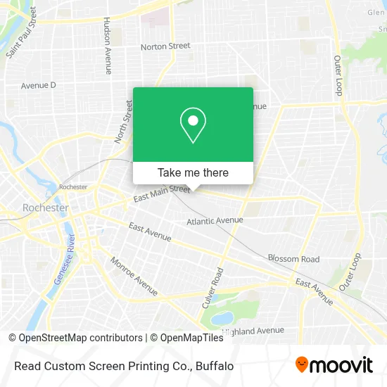 Read Custom Screen Printing Co. map