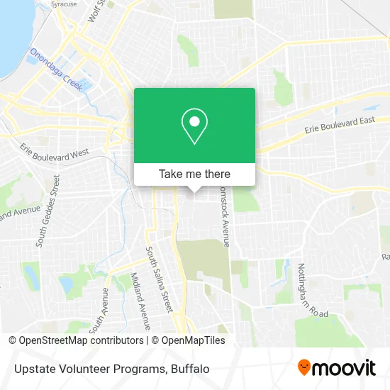Upstate Volunteer Programs map