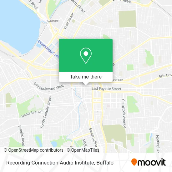 Recording Connection Audio Institute map