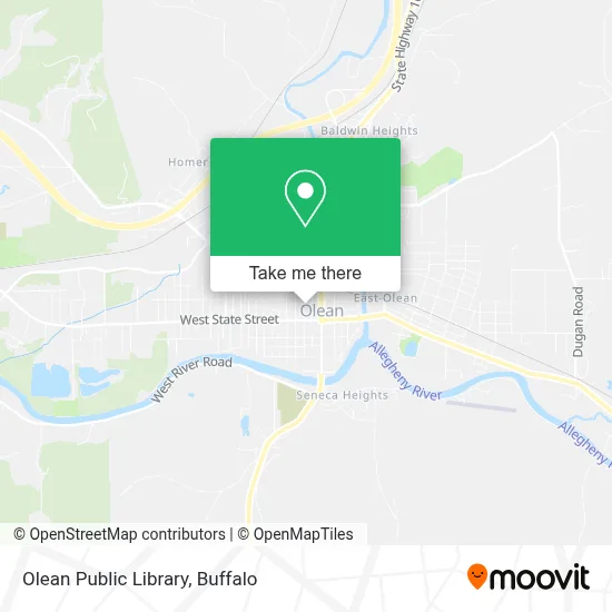 Olean Public Library map