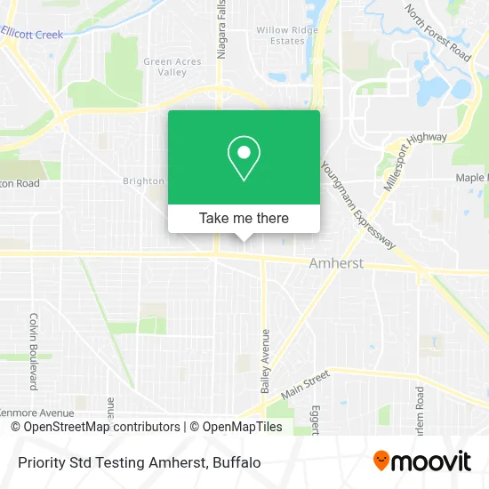 Priority Std Testing Amherst map