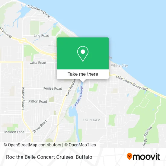 Roc the Belle Concert Cruises map