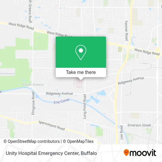 Unity Hospital Emergency Center map