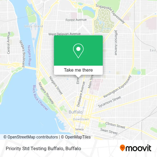Priority Std Testing Buffalo map