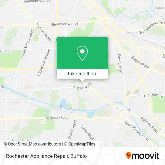 Rochester Appliance Repair map