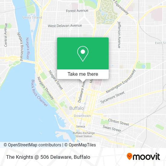 The Knights @ 506 Delaware map
