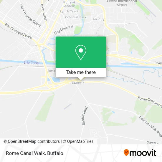 Rome Canal Walk map