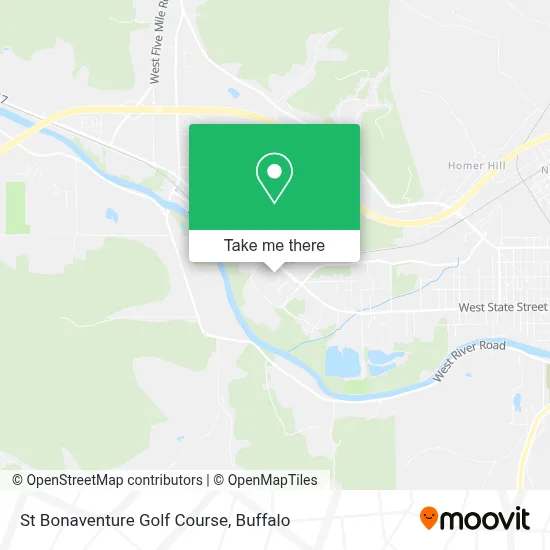 St Bonaventure Golf Course map